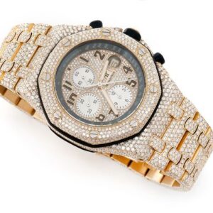 Men's audemars piguet iced out for sale cheapest price in yellow tone