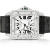 For Men Cartier Black Strap Watch