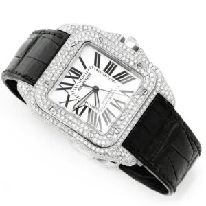 Cartier Black Strap Watch For Women