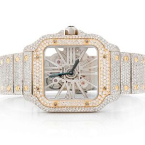 Cartier skeleton iced out watch