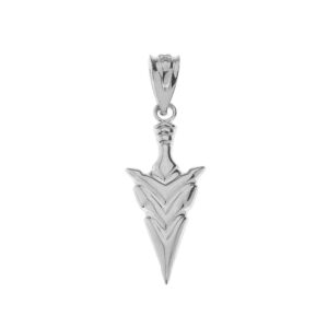 Gold Spear Point Arrowhead Pendant