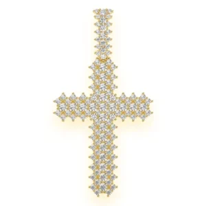 Jagged Cross Diamond Pendant