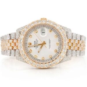 Men's Rolex Two Tone Diamond Timepiece Exquisite Luxury with Stunning Two-Tone Design and Dazzling Diamonds.