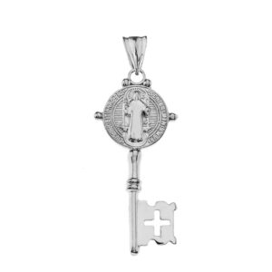 Saint Benedict Double Sided Cross Key Pendant